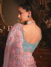Baby Pink Organza Silk Saree