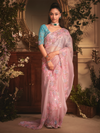 Baby Pink Organza Silk Saree