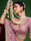 Baby Pink Banarasi Tissue Silk Saree