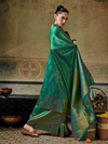 Sea Green Banarasi Soft Silk Saree