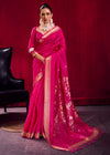 Rani Pink Banarasi Silk Saree