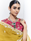Mustard Yellow Embroidered Designer Georgette Saree