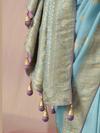 Sky Blue Banarasi Dola Silk Saree