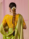Mehendi Green Banarasi Dola Silk Saree