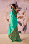 Sea Green Banarasi Cotton Silk Saree