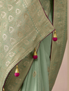 Mint Green Banarasi Dola Silk Saree