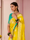 Yellow Banarasi Dola Silk Saree