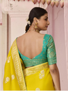 Yellow Banarasi Dola Silk Saree