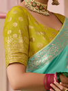 Teal Banarasi Dola Silk Saree