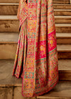 Sand Beige Kashmiri Jamawar Silk Saree