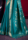Peacock Teal Banarasi Silk Saree