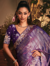 Purple Tissue Silk Saree