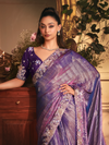 Purple Tissue Silk Saree