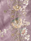 Lavender Organza Silk Saree