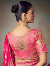 Rani Pink Banarasi Satin Silk Saree