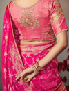 Rani Pink Banarasi Satin Silk Saree