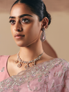 Blush Pink Organza Silk Saree