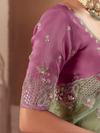 Sage Green Organza Silk Saree