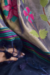 Midnight Navy Paithani Cotton Silk Saree