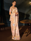 Rose Gold Embroidered Designer Tissue Silk Saree
