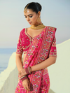 Hot Pink Patola Silk Saree
