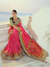 Rani Pink Patola Silk Saree With Contrast Blouse