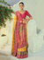 Sunshine Yellow Patola Silk Saree With Contrast Blouse