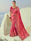 Hot Pink Patola Silk Saree