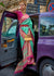 Aqua Green Printed Patola Silk Saree