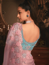 Baby Pink Organza Silk Saree