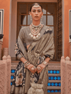 Beige Banarasi Dola Silk Saree