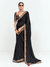 Black Designer Tissue Silk Saree With Contrast Blouse