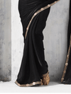 Black Organza Silk Saree