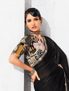 Black Organza Silk Saree
