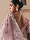 Blush Pink Organza Silk Saree