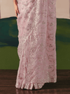 Blush Pink Organza Silk Saree