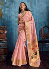 Blush Pink Paithani Tissue Silk Saree
