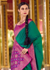 Bottle Green Banarasi Silk Saree