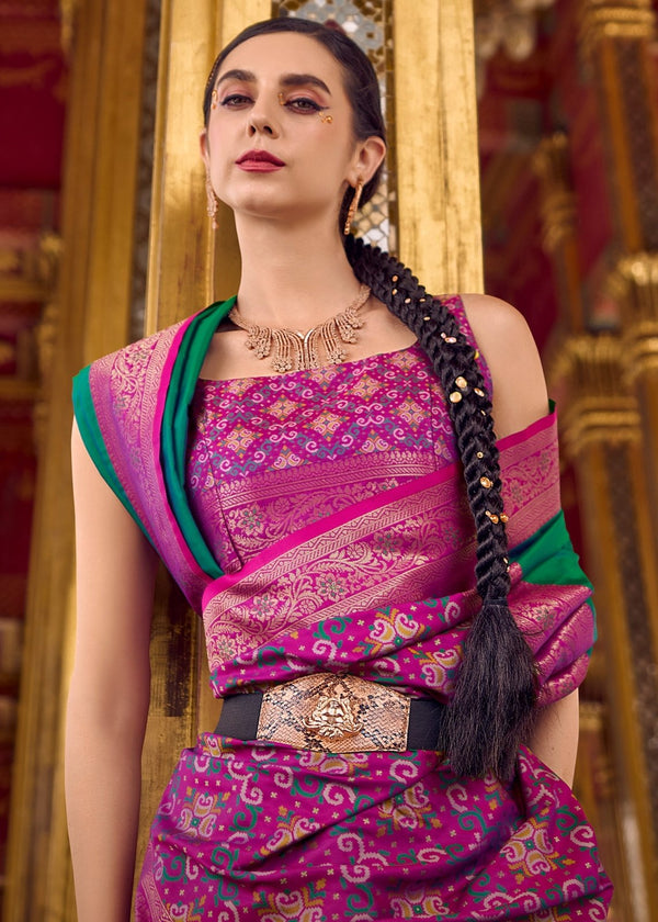 Bottle Green Banarasi Silk Saree