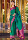 Bottle Green Banarasi Silk Saree