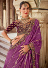 Bridal Purple Banarasi Lehenga Choli