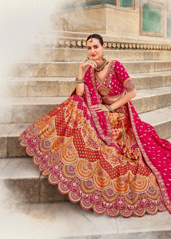Bridal Rani Pink Banarasi Lehenga Choli