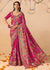 Bright Fuchsia Rani Pink Pichwai Designer Dola Silk Saree