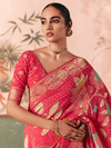 Bright Pink Bandhani Patola Silk Saree