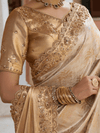 Champagne Gold Banarasi Tissue Silk Saree