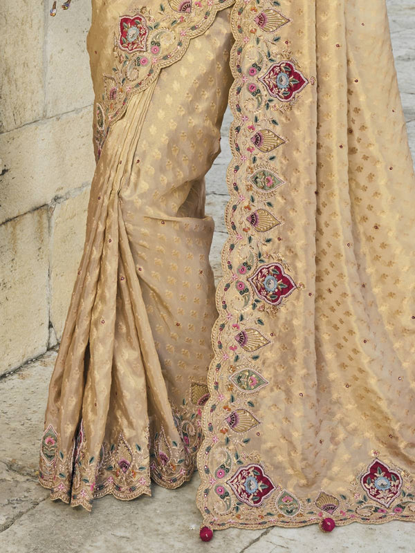 Champagne Gold Kanjivaram Silk Saree