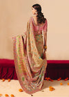 Champagne Gold Pichwai Designer Dola Silk Saree
