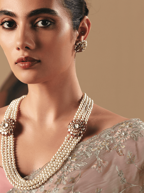 Champagne Organza Silk Saree