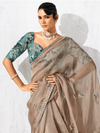 Champagne Tissue Silk Saree