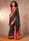 Charcoal Black Kanjivaram Silk Saree